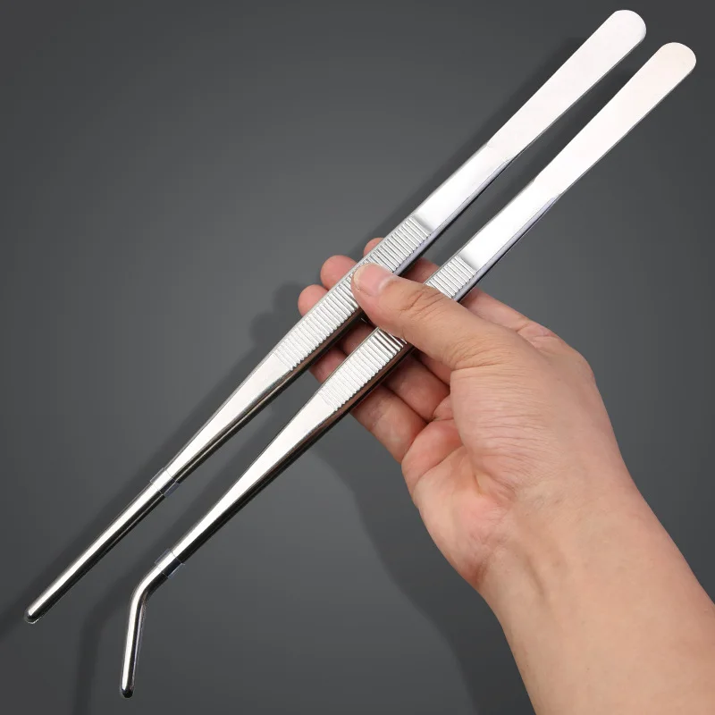 Feeding Tong Stainless - Roestvrij Multifunctionele Stalen Elleboog Pincet Aquarium