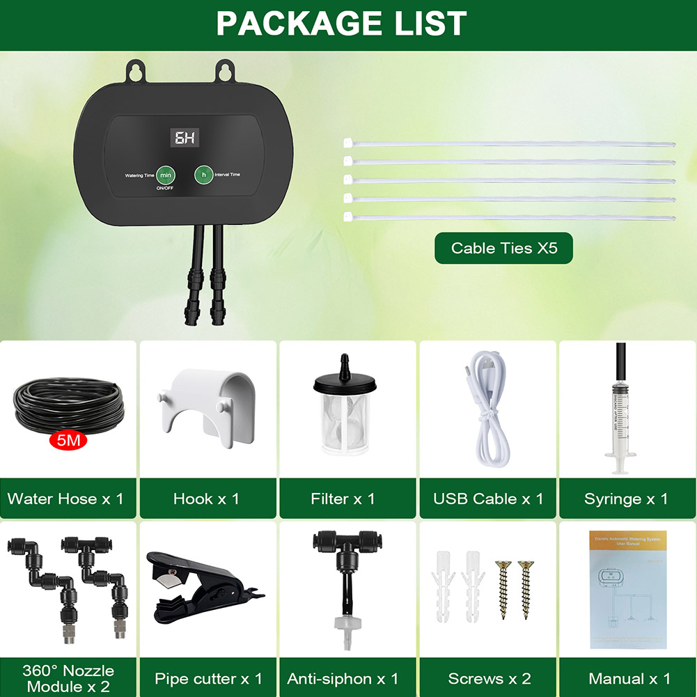 Misting Nozzle Reptile - Automatische reptielennevelsproeier met timer & 360°