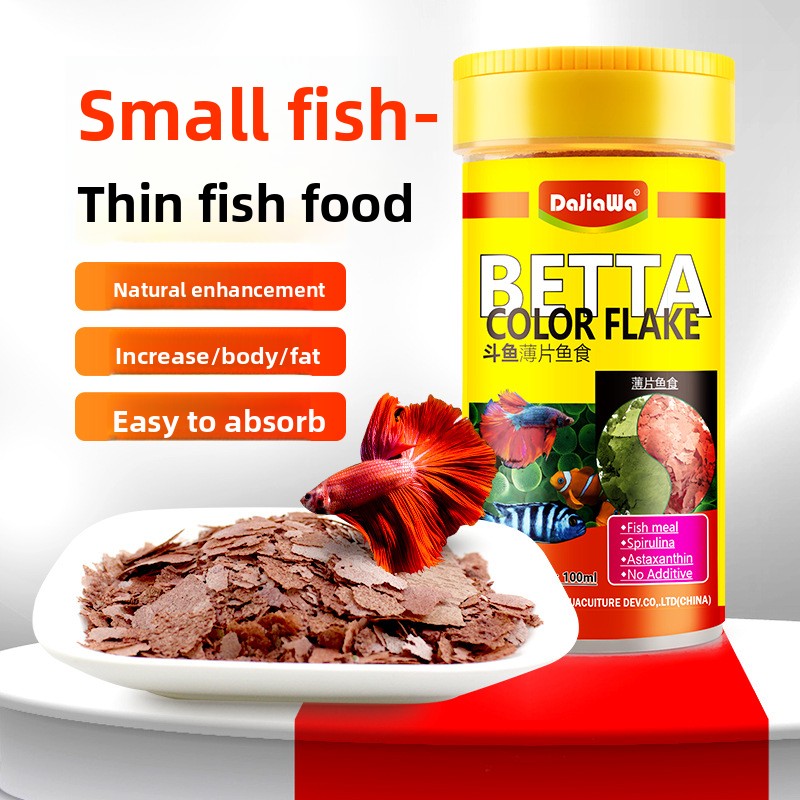 Tetra Food Betta Flakes - DaJiaWa Spirulina Vlokvisvoer voor kleine tropische