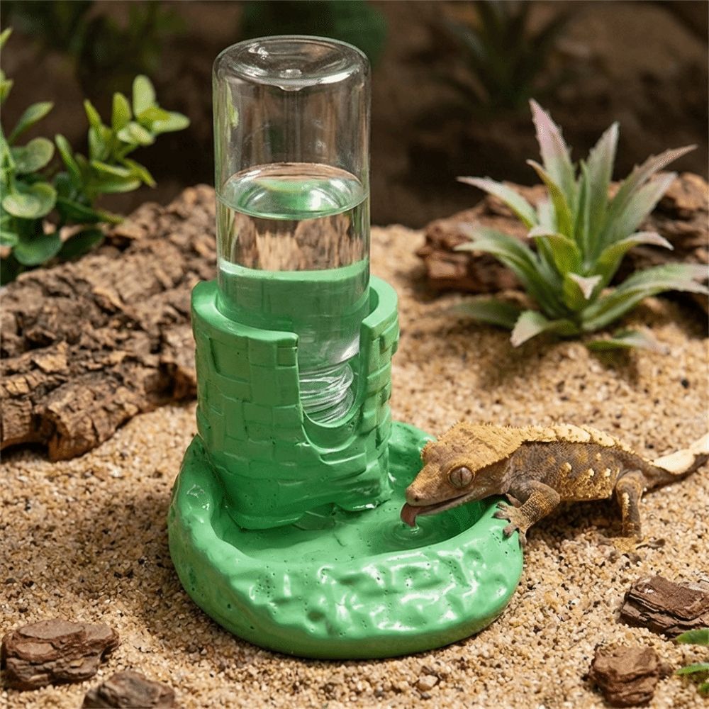 Water Dish Reptile - Plastic Reptielen Waterbak Antislipbasis Stabiele Automatische