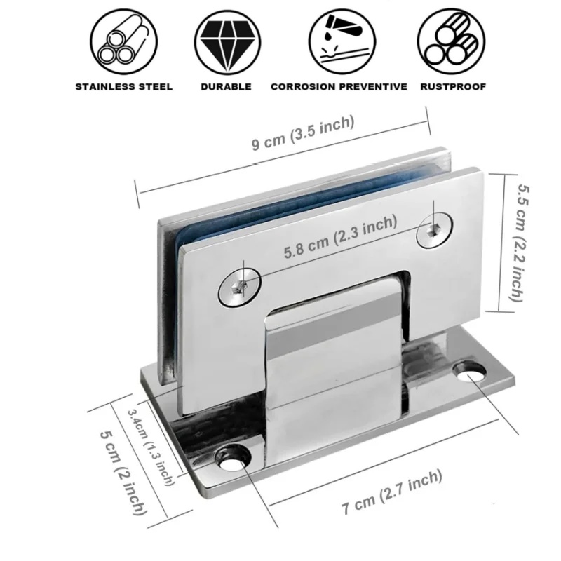 90 ° /180 °   Roestvrijstalen  - Glass Door Hinge recensie en prijs