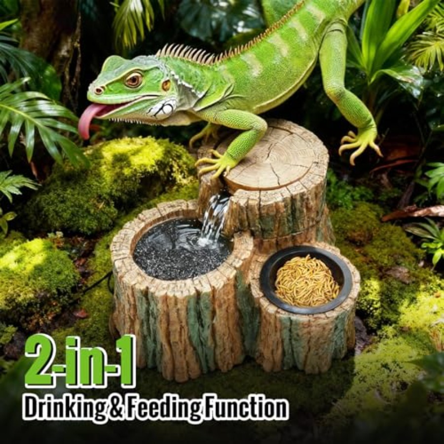 2-in-1 Reptielenfontein met vo - Water Dish Reptile recensie en prijs